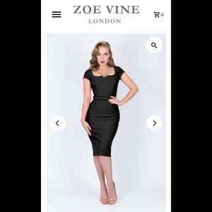 Zoe Vine black wiggle dress